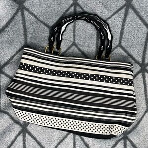 Tiannl Women’s Striped Polka Dot Mini Purse Bag W